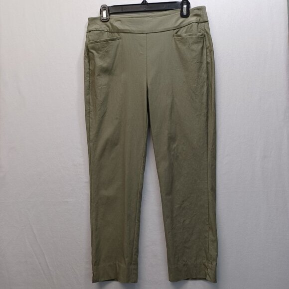 Chicos Pull On Pant Khaki Green Stretch Womens size Small - Picture 7 of 11